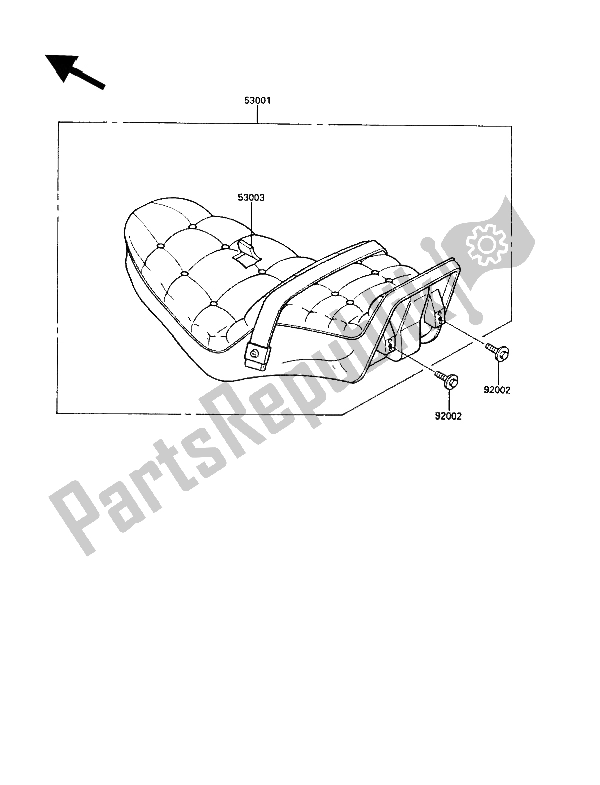 Todas las partes para Asiento de Kawasaki LTD 450 1989