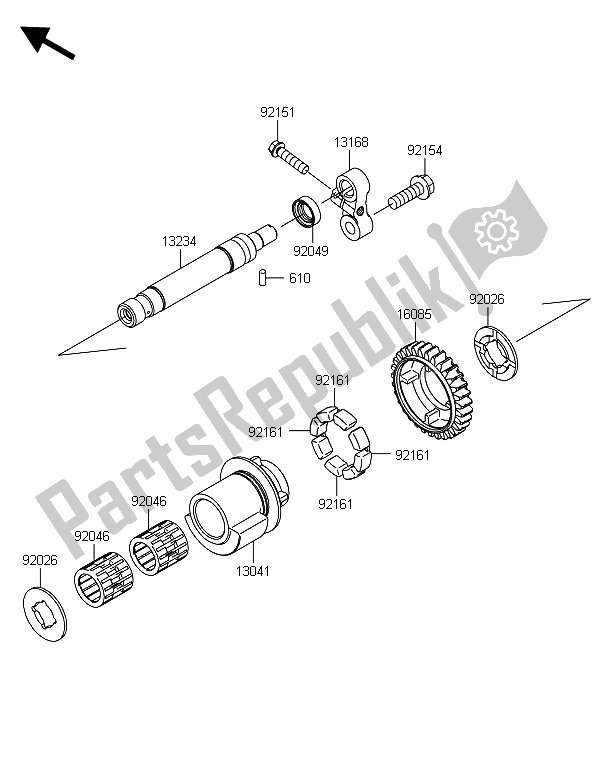 All parts for the Balancer of the Kawasaki Versys 1000 2014