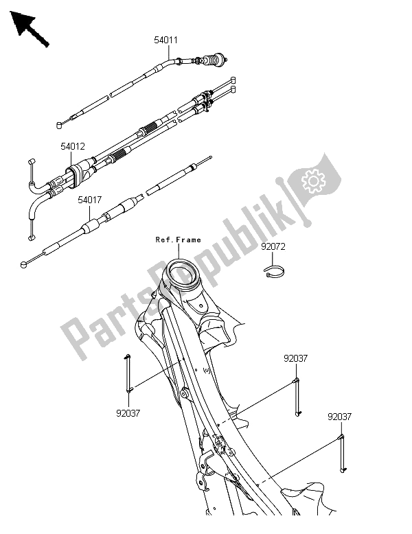 Tutte le parti per il Cavi del Kawasaki KLX 450 2013