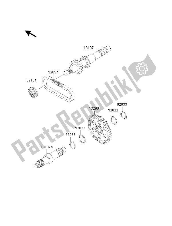 Wszystkie części do Przenoszenie Kawasaki KVF 400 2001