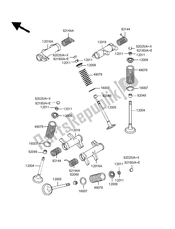 All parts for the Valve(s) of the Kawasaki VN 800 Classic 1997