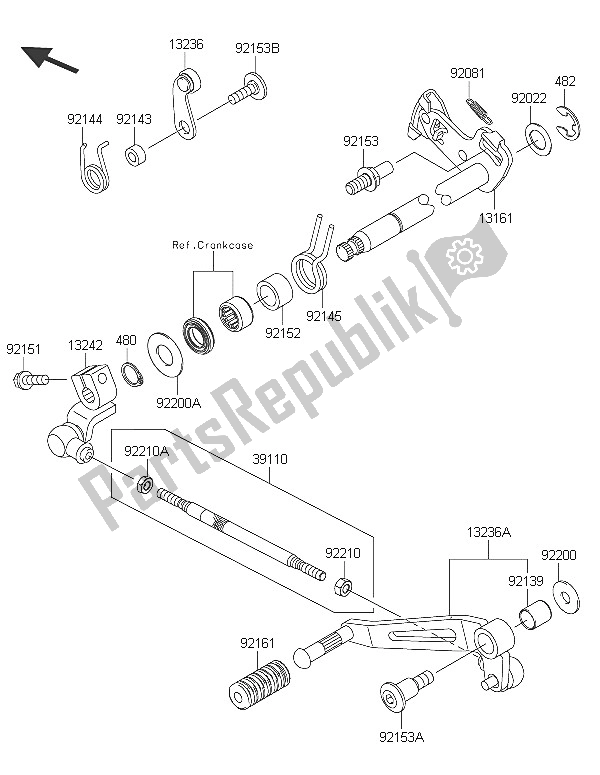 Toutes les pièces pour le Mécanisme De Changement De Vitesse du Kawasaki Z 1000 2016