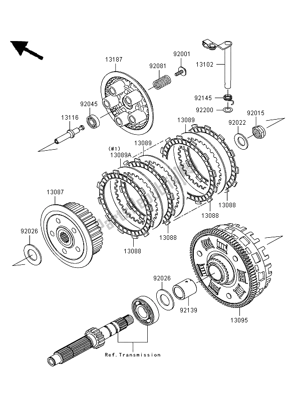 Tutte le parti per il Frizione del Kawasaki ER 6N ABS 650 2006