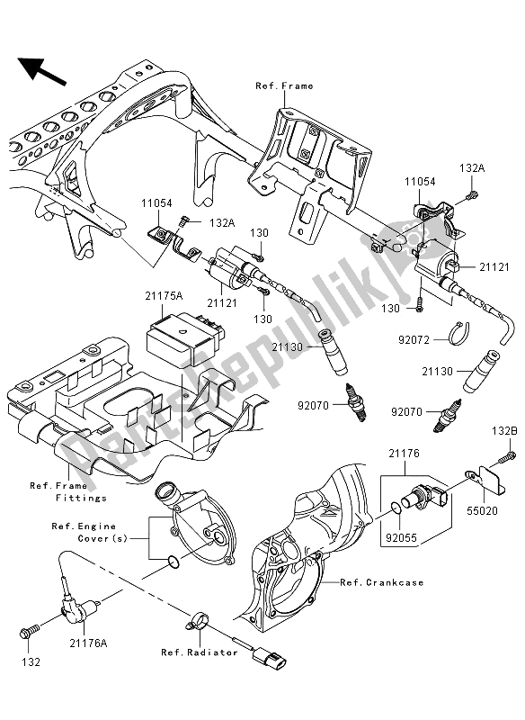 All parts for the Ignition System of the Kawasaki KVF 750 4X4 2009