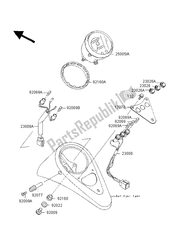 Toutes les pièces pour le Mètre du Kawasaki VN 800 1998