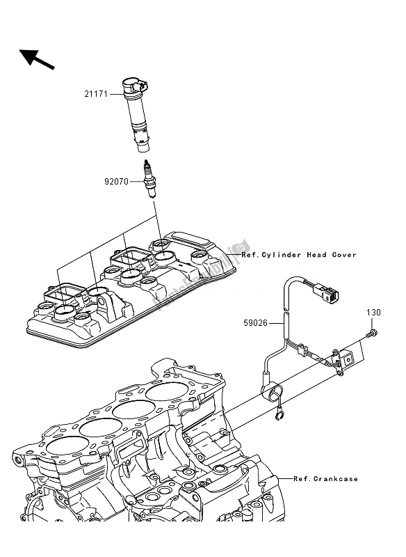 All parts for the Ignition System of the Kawasaki Ninja ZX 6R 600 2010