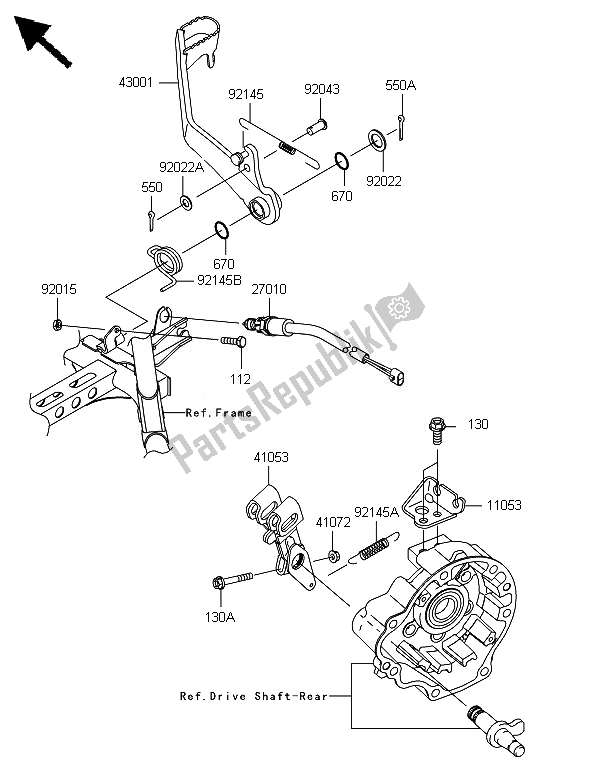 Todas las partes para Pedal De Freno de Kawasaki Brute Force 750 4X4I Epsgef 2014