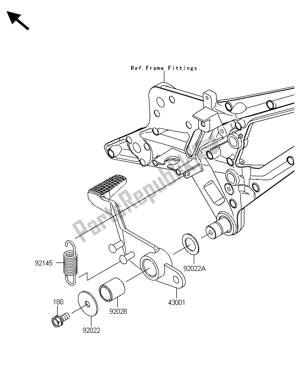 Todas las partes para Pedal De Freno de Kawasaki Z 800 CDS 2013