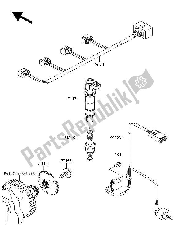 All parts for the Ignition System of the Kawasaki Z 750 ABS 2009