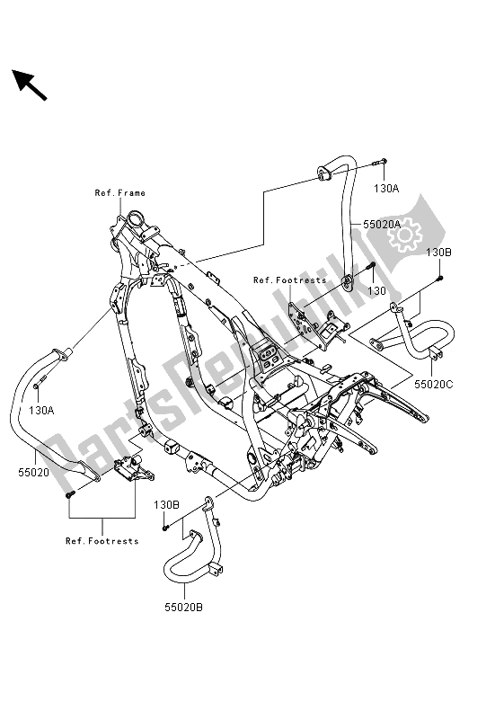 Toutes les pièces pour le Gardien (s) du Kawasaki VN 1700 Voyager Custom ABS 2013