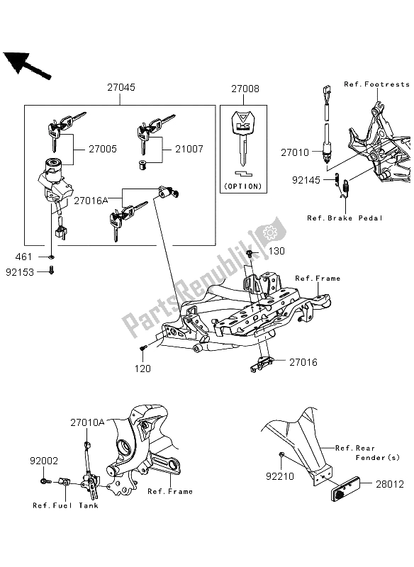 Tutte le parti per il Interruttore Di Accensione del Kawasaki Versys 650 2012