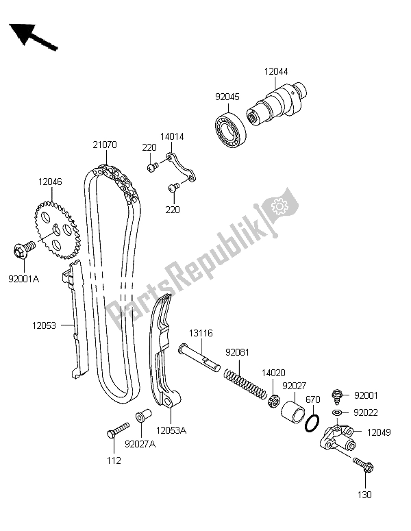 Wszystkie części do Wa? Ek (y) Rozrz? Du I Napinacz Kawasaki KLF 300 2006