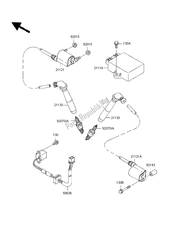 Tutte le parti per il Sistema Di Accensione del Kawasaki VN 800 1997