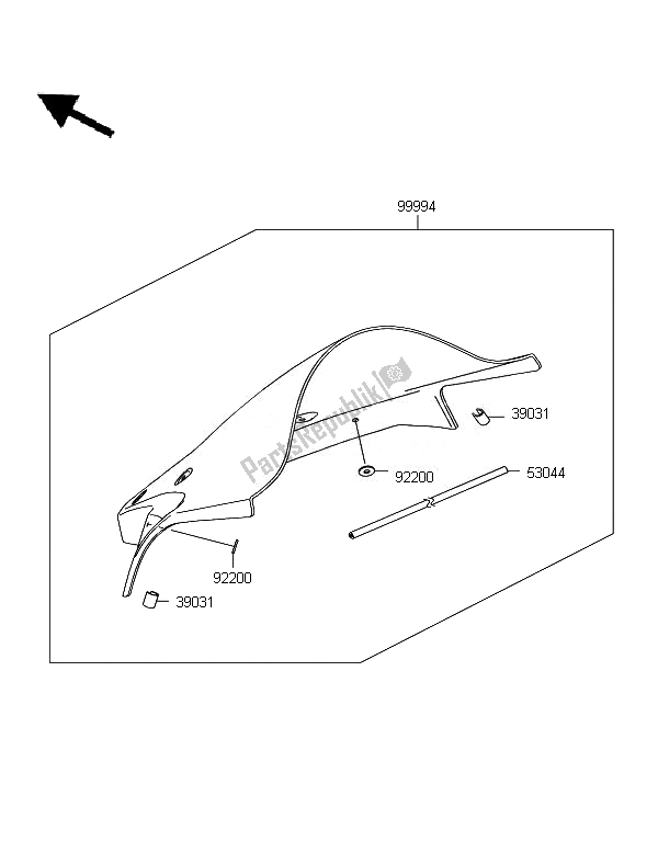 Toutes les pièces pour le Accessoire (pare-brise) du Kawasaki Ninja ZX 10R 1000 2011