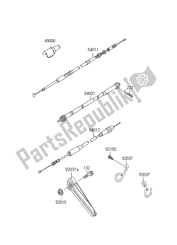 Alle onderdelen voor de Kabels van de Kawasaki KDX 200 1998