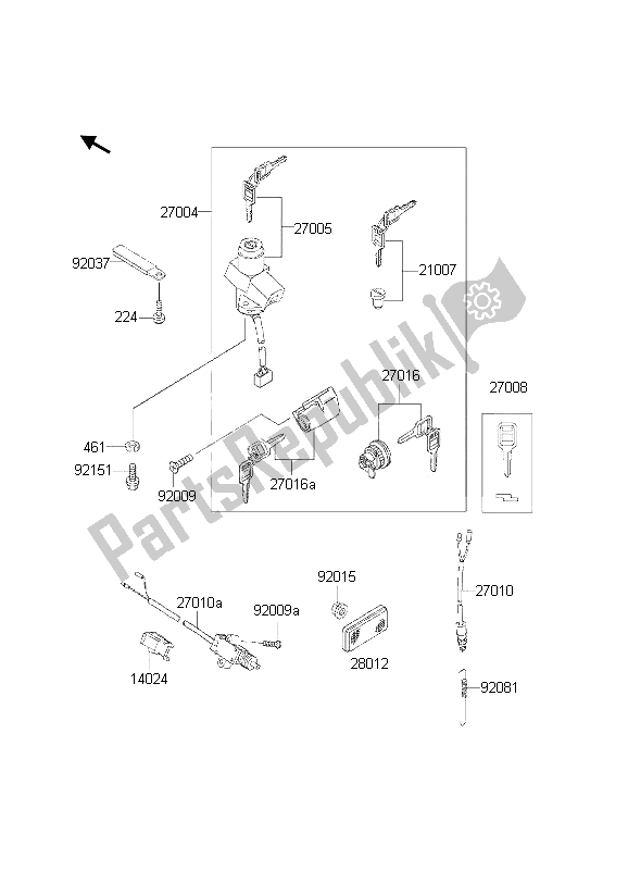 Tutte le parti per il Interruttore Di Accensione del Kawasaki KLE 500 2002