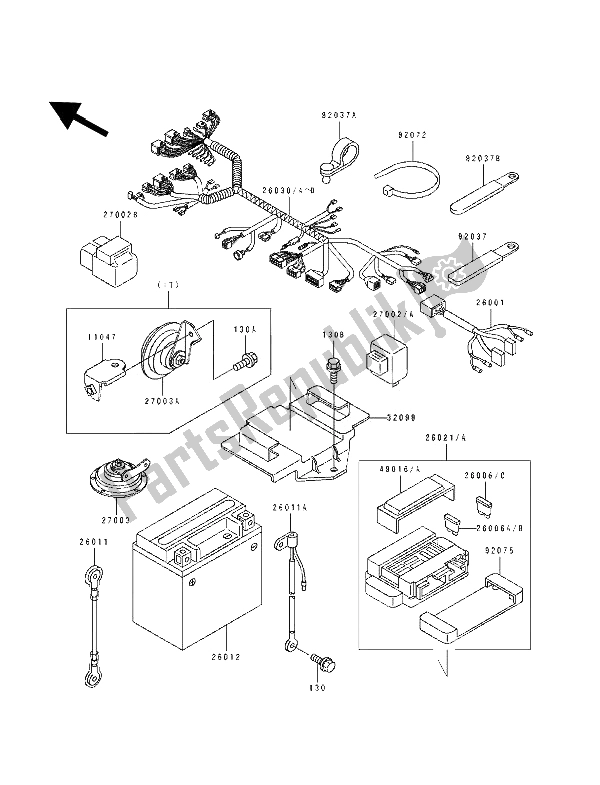 Todas las partes para Equipo Eléctrico de Kawasaki ZXR 400 1991