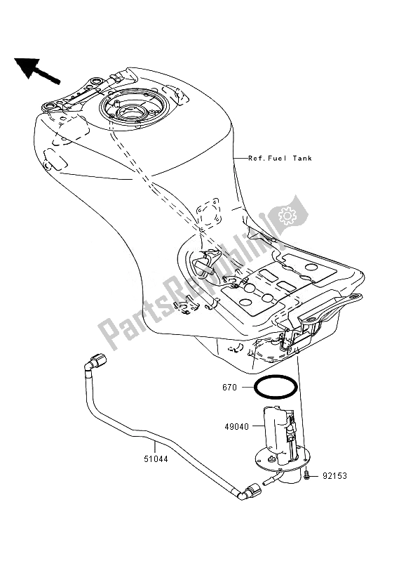 Tutte le parti per il Pompa Di Benzina del Kawasaki ZZR 1400 2007