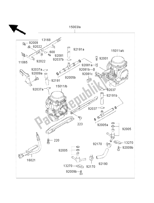 Wszystkie części do Ga? Nik Kawasaki EN 500 2002