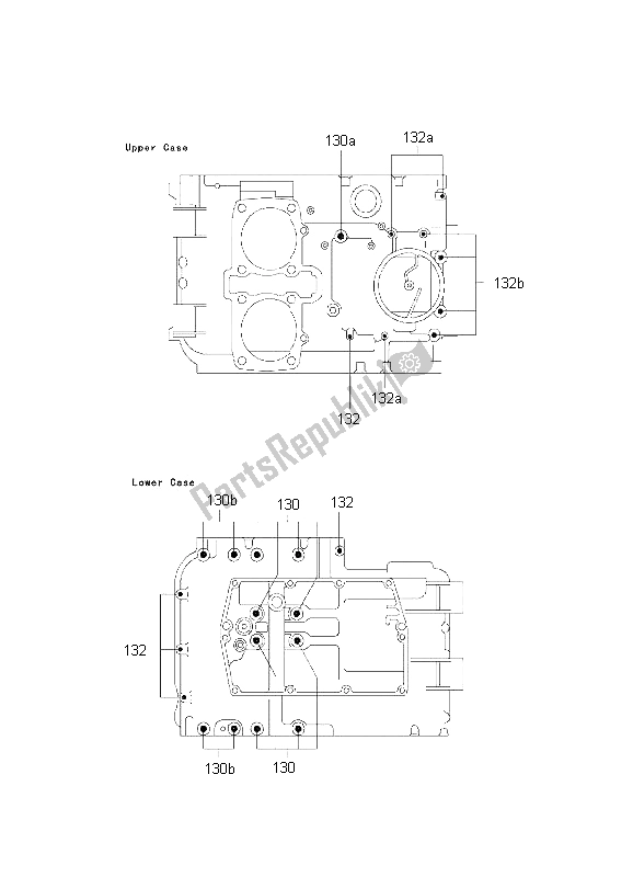 Todas las partes para Patrón De Perno Del Cárter de Kawasaki EN 500 2001