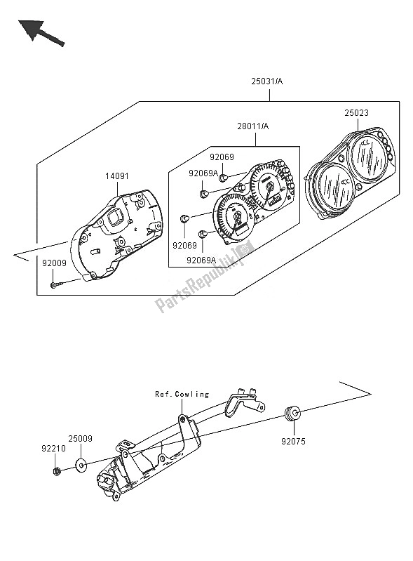 Tutte le parti per il Metro del Kawasaki Z 750S 2005