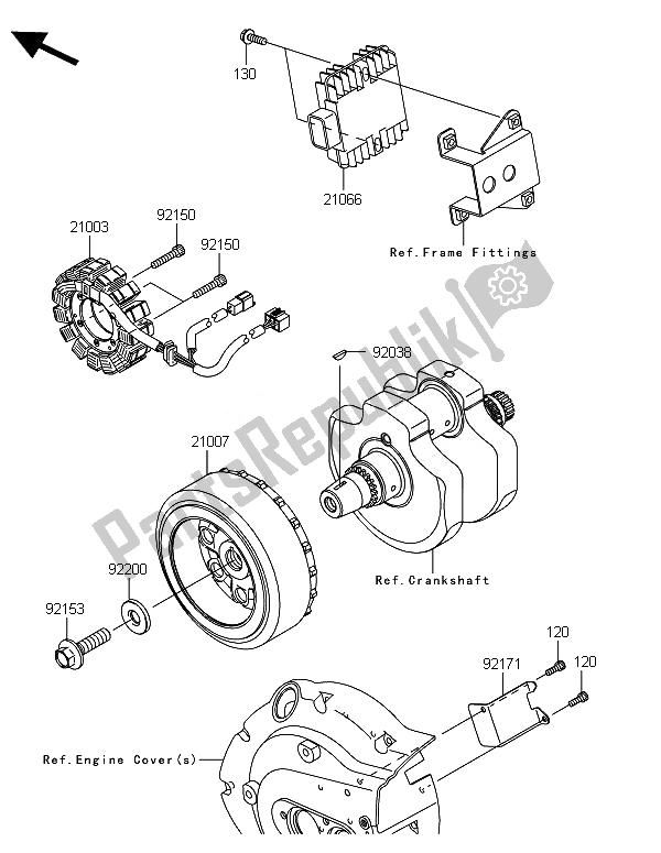 Toutes les pièces pour le Générateur du Kawasaki VN 900 Custom 2014