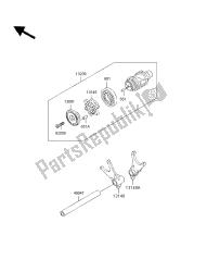 tambour de changement de vitesse et fourchette de changement de vitesse