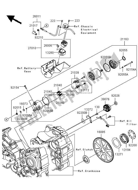 Alle onderdelen voor de Startmotor van de Kawasaki VN 1700 Voyager ABS 2009