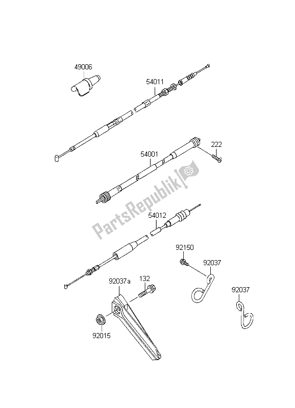 Todas las partes para Cables de Kawasaki KDX 200 1999