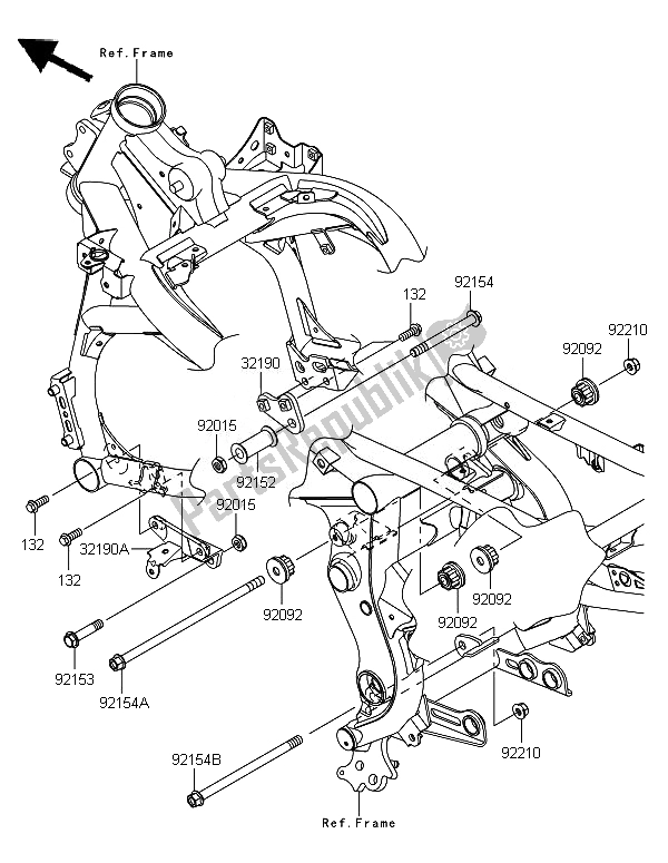 Tutte le parti per il Supporto Del Motore del Kawasaki Versys ABS 650 2010