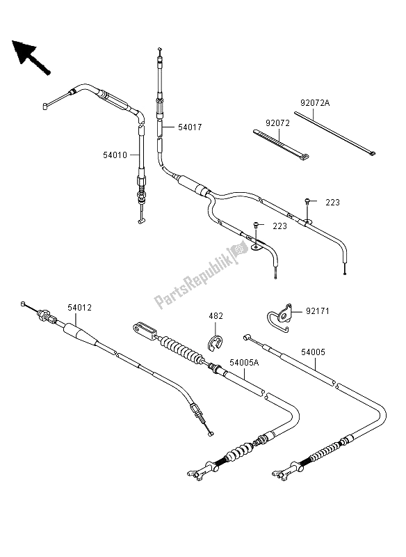 Todas as partes de Cabos do Kawasaki KVF 650 4X4 2013