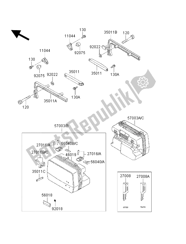 Tutte le parti per il Accessorio del Kawasaki 1000 GTR 1996