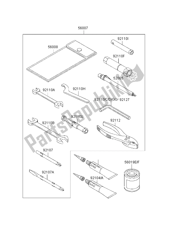 All parts for the Owners Tools of the Kawasaki ZRX 1100 1997