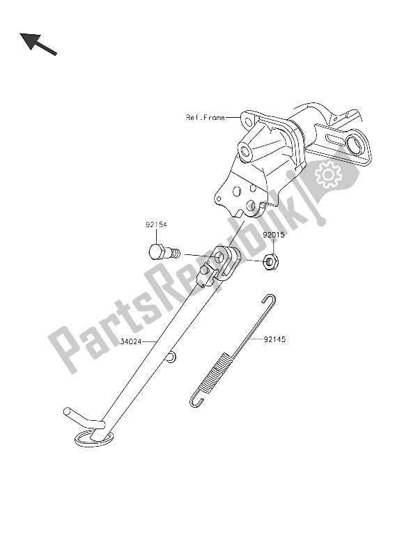 All parts for the Stand(s) of the Kawasaki ER 6F 650 2016