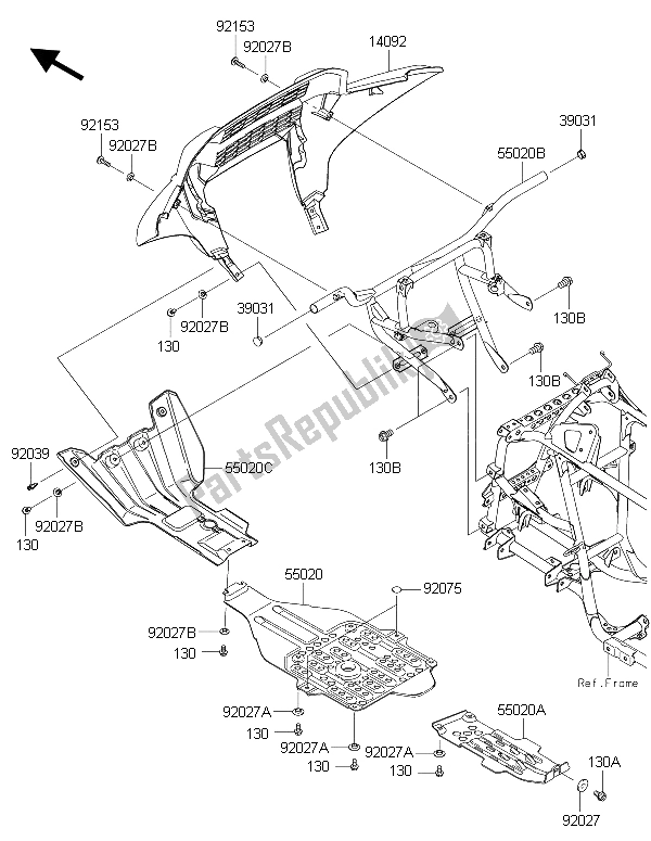 All parts for the Guard(s) of the Kawasaki Brute Force 750 4X4I EPS HFF 2015