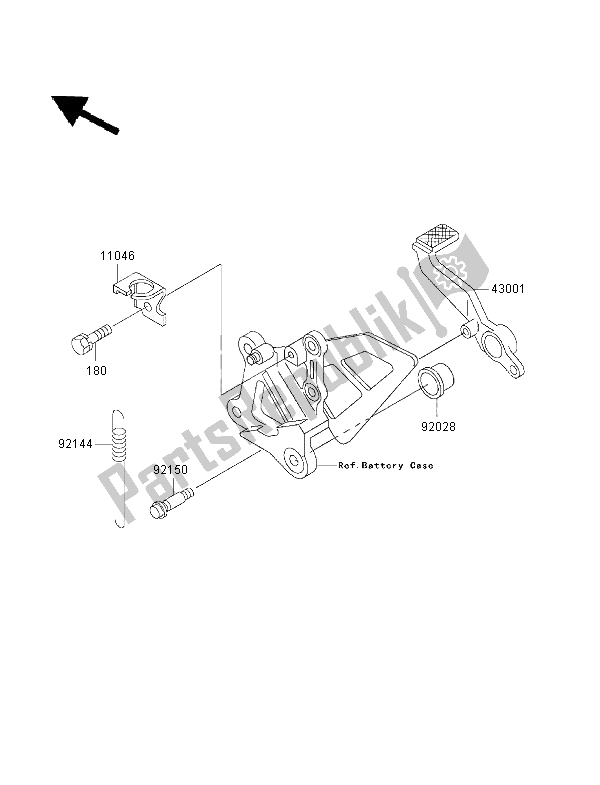 Tutte le parti per il Pedale Del Freno del Kawasaki Ninja ZX 6R 600 1997