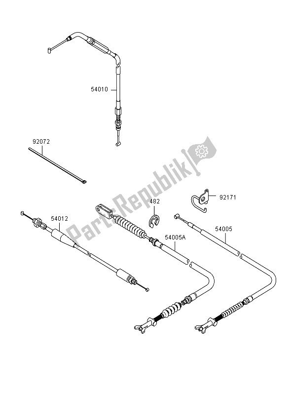 All parts for the Cables of the Kawasaki KVF 750 4X4 2012