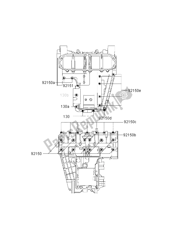 Toutes les pièces pour le Modèle De Boulon De Carter du Kawasaki ZZR 600 2003