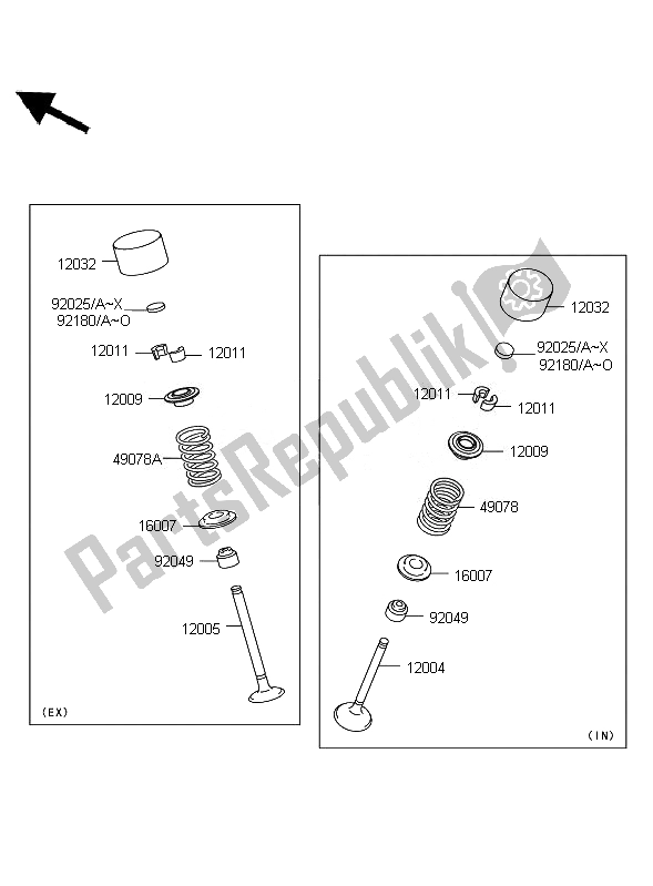 All parts for the Valve of the Kawasaki ZZR 1400 ABS 2010