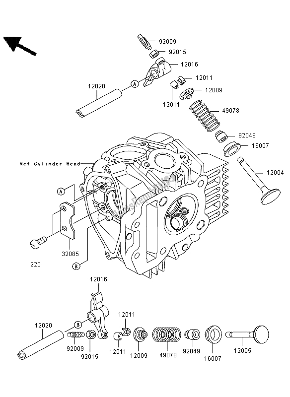 Tutte le parti per il Valvola (s) del Kawasaki KLX 110 2003