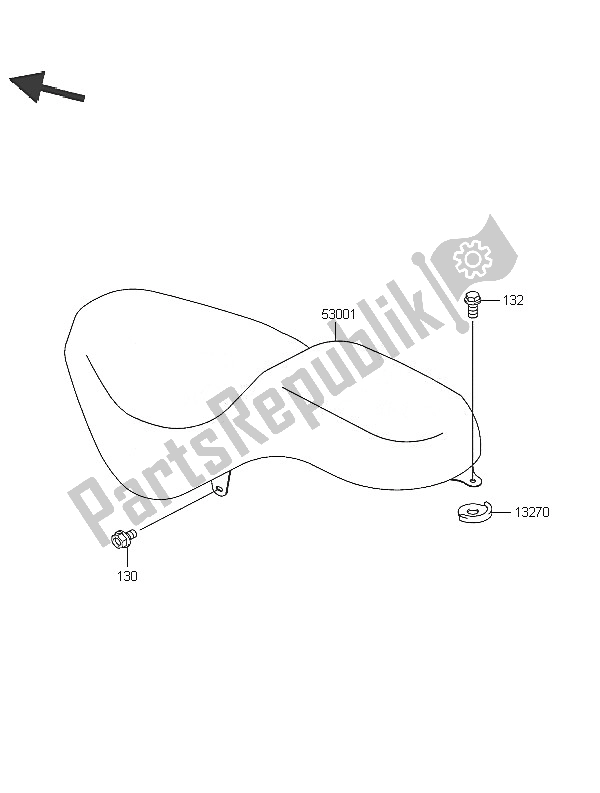 All parts for the Seat of the Kawasaki Eliminator 125 2005