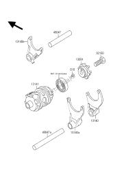 tambour de changement de vitesse et fourchette de changement de vitesse