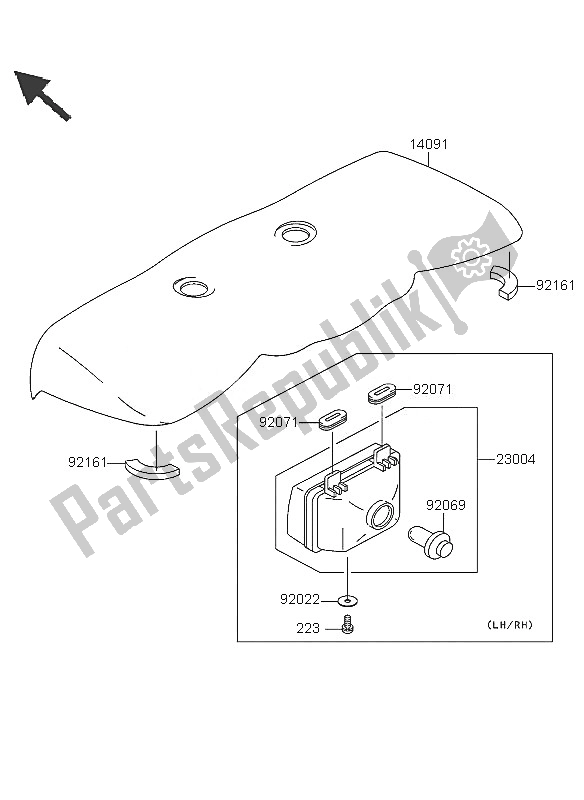 Tutte le parti per il Faro del Kawasaki KVF 360 2005