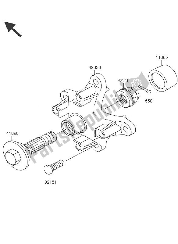 Tutte le parti per il Mozzo Anteriore del Kawasaki KVF 360 2005