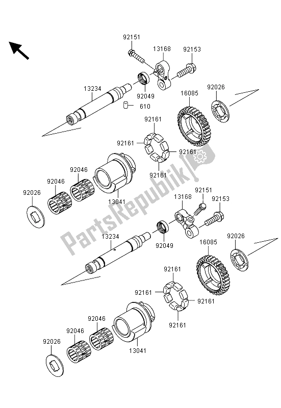 Toutes les pièces pour le Balancier du Kawasaki 1400 GTR ABS 2013