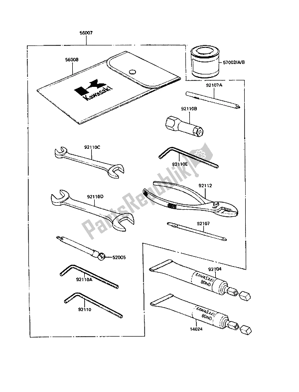 Toutes les pièces pour le Outil du Kawasaki GPZ 900R 1990