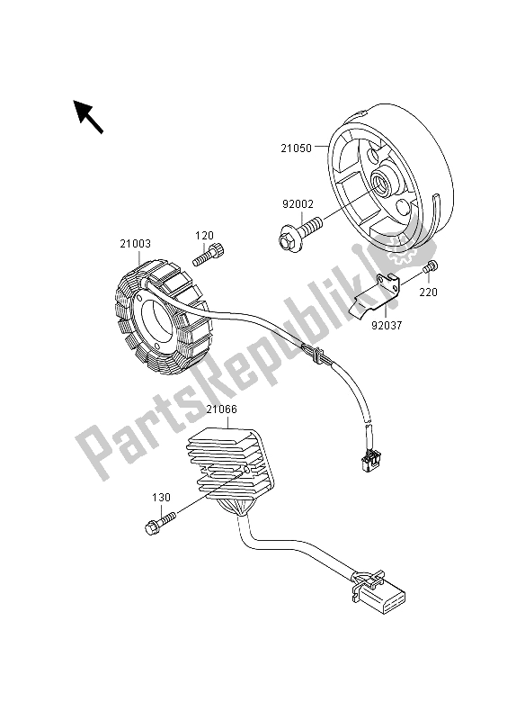 Tutte le parti per il Generatore del Kawasaki GPZ 500S 1995