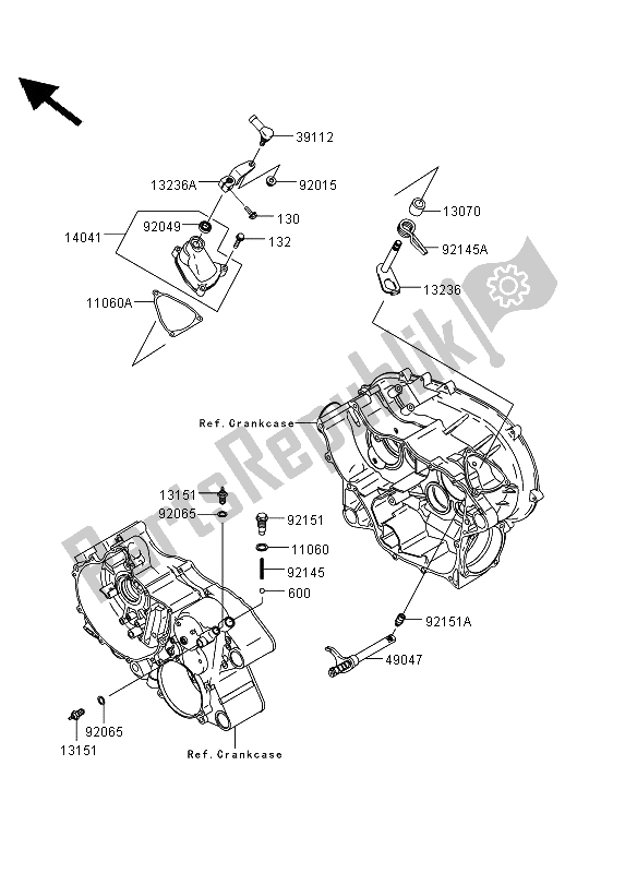 All parts for the Gear Change Mechanism of the Kawasaki KVF 360 4X4 2013