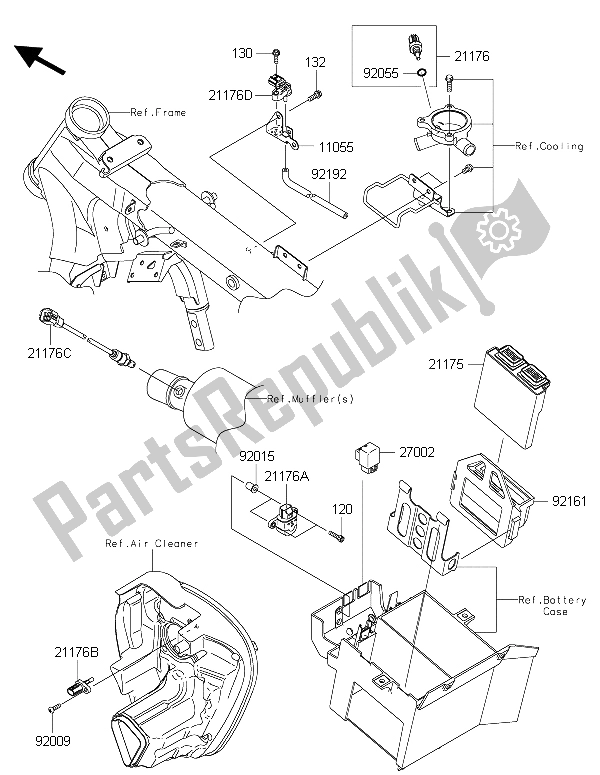 All parts for the Fuel Injection of the Kawasaki Vulcan 1700 Nomad ABS 2015