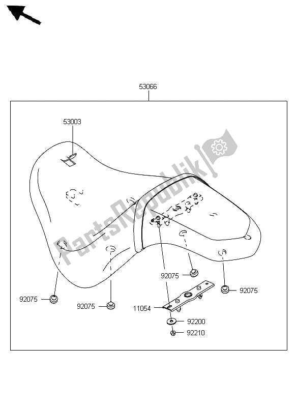 Todas las partes para Asiento de Kawasaki VN 900 Custom 2012
